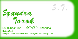 szandra torok business card